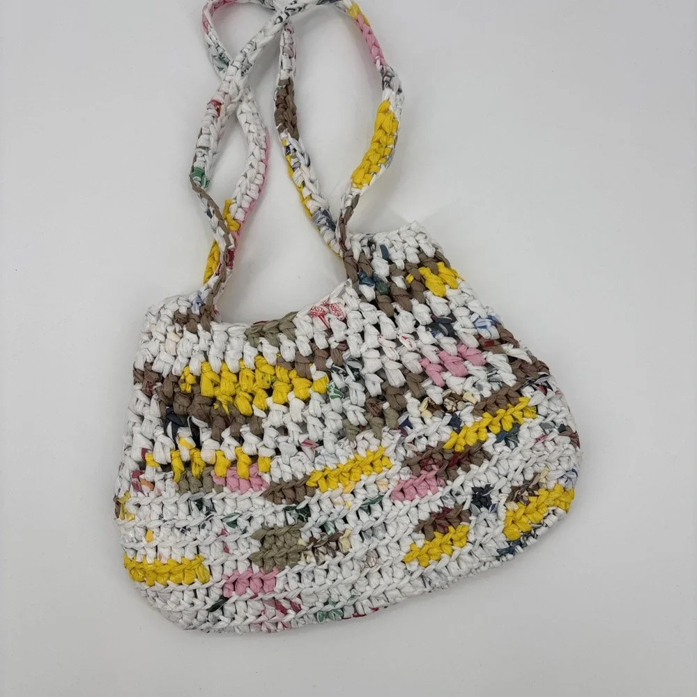 Crochet‎ Hobo Purse Upcycled Sustainable Boho Festival Indie Sleaze Artsy